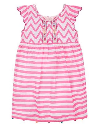 Платье Stripey Kaftan на девочку 9-10 лет розовое