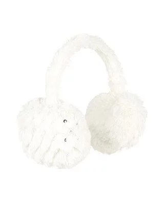 Наушники Fur Sequin Earmuff для девочки кремовый