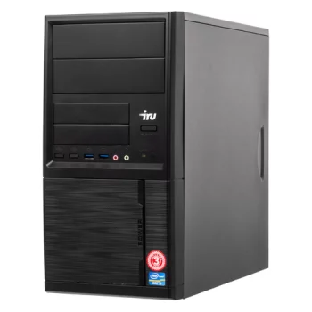 Компьютер IRU Office 313, Intel Core i3 9100F, DDR4 4Гб, 240Гб(SSD), NVIDIA GeForce GT710 - 1024 Мб, Free DOS, черный [1175752]