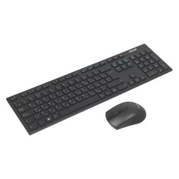 Комплект (клавиатура+мышь) ASUS W2500, USB, беспроводной, черный [90xb0440-bkm040]