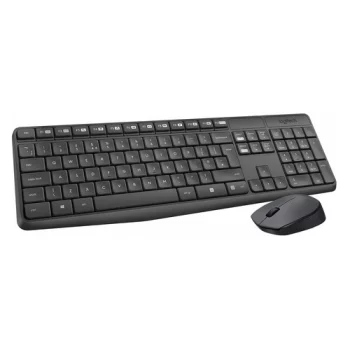 Комплект (клавиатура+мышь) LOGITECH MK235, USB, беспроводной, серый [920-007948]