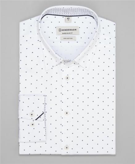 Рубашка прилегающий силуэт HENDERSON (SHL-1416 WHITE)